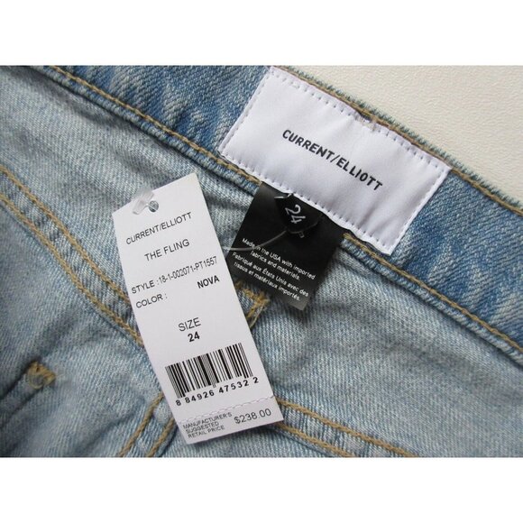 NWT Current/Elliott The Fling in Nova Destroyed Boyfriend Jeans 24 $238 - Picture 4 of 5